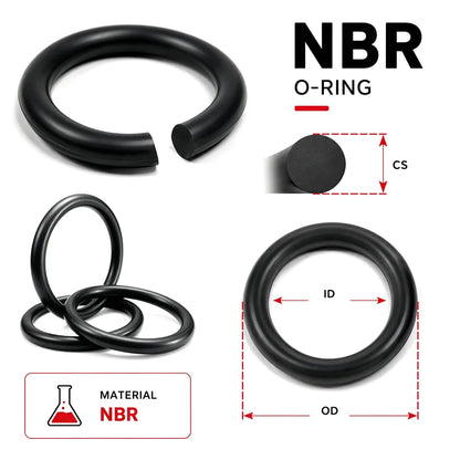 20Pcs NBR O-Ring CS 3.1mm OD 9~30mm //pressure resistant/ rubber ring for pipelines