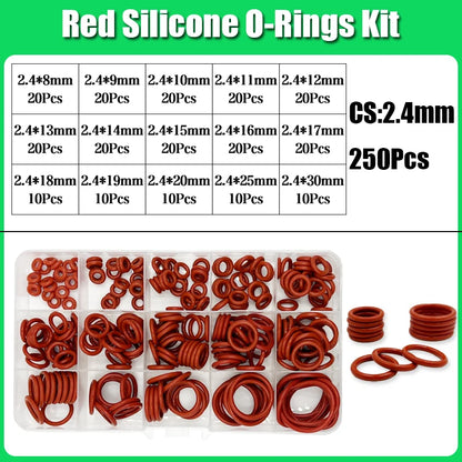 Silicone Red O Ring VMQ ORing Sealing Washer High Temperature Car Automotive Conditioner Plumbing Gaske