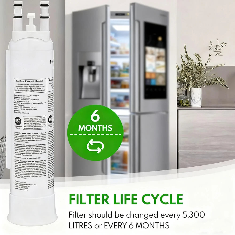 Replacement Refrigerator Water Filter Compatible with Frigidaire FPPWFU01 / PWF-1