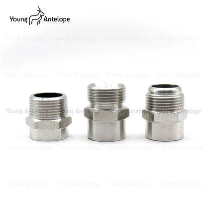 Male Thread Welded Connector Metal Hose Corrugated Pipe Adapter Single End Weld External Thread Fitting 304 Stainless Steel