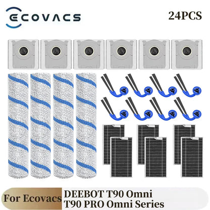 For ECOVACS DEEBOT T90 Omni / T90 PRO Omni Series Robot Vacuum Cleaners Main Brush Mop Cloth Dust Bag Side Brush Filter Parts
