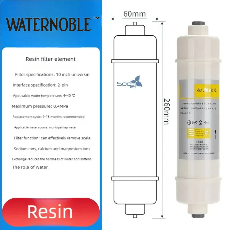 10" Quick-Connect Carbon Inline Water Filter 1/4" Refrigerator Ice Maker Home RO System Post-Carbon Filter Replacement Cartridge