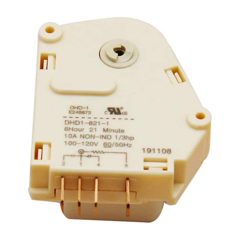 BEHAIVAN 100-120V Refrigerator Defrost Timer and 6 Hours Parts Electric Appliance Accessories