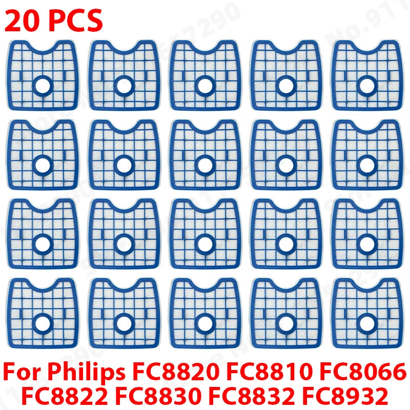HEPA Filter Screen Side Brush Compatible with Philips FC8820 FC8810 FC8066 FC8822 FC8830 FC8832 FC8932 Robot Vacuum Cleaner Accessories