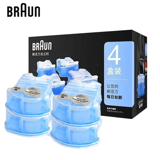 Replacement Cleaning Cartridges Compatible with Braun Shaver Cleaning Stations
