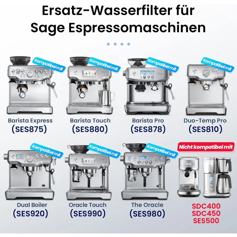 Water Filters for Sage Coffee Machine, Compatible with Sage Espresso Machines BES810,SES870,SES875,SES876,SES878,SES880,SES881
