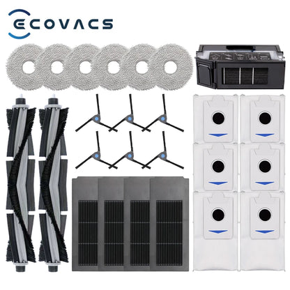 Ecovacs Deebot X2 Omni / X2 Pro / X2 Robot Vacuum Accessories Roller Main Side Brush Hepa Filter Mop Cloth Dust Bag Parts