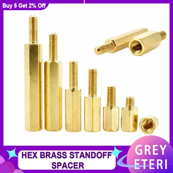 100PCS M2 M2.5 M3 M4 Male-Female Hex Brass Motherboard Standoff Hexagonal PCB Support Rack Stud Mount Column Spacing Screw Bolt