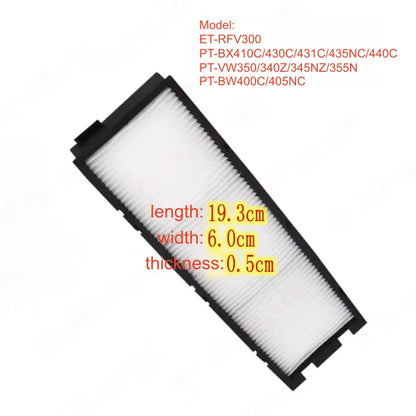 Replacement Projector Air Filter — 100 / ET-RFL200 / RFL300 / RFV200 / RFV500 — Model Options