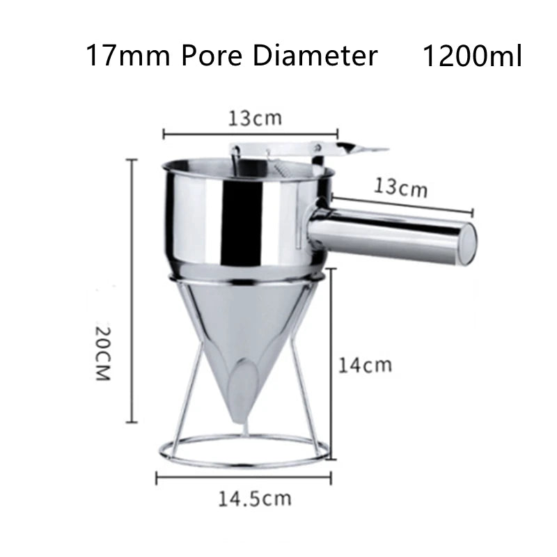 Baking Tools Takoyaki Stainless Steel Batter Funnel Chocolate Pancake Cupcake Tools Cookie Mold Cream Pastry Baked Dispenser