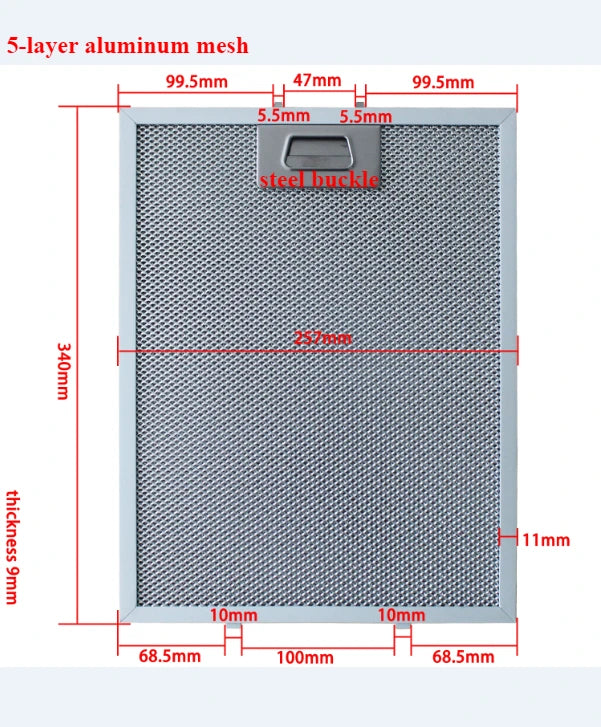 2PC range hood oil screen filter replacement exhaust filter, exhaust accessories