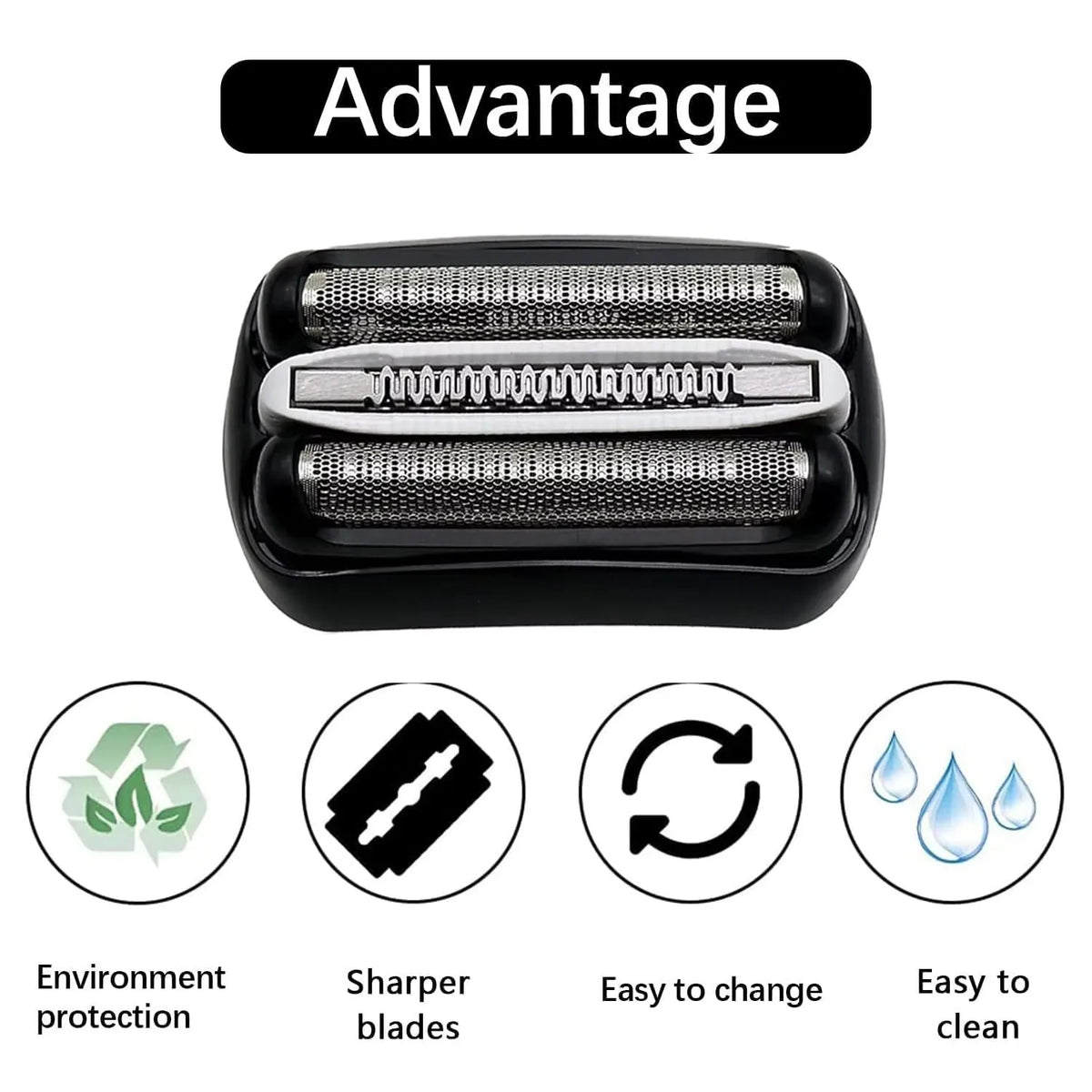 32B / 32S Replacement Shaver Foil & Cutters Compatible with Braun Series 3