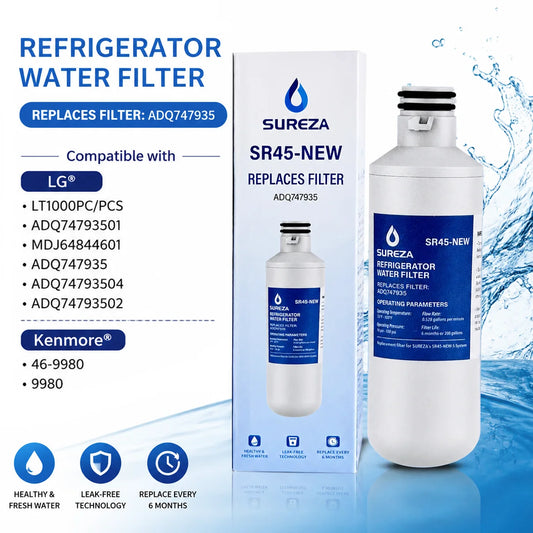 Replacement Refrigerator Water Filter Compatible with LG / Kenmore LT1000P / ADQ747935 / ADQ74793501 / MDJ64844601