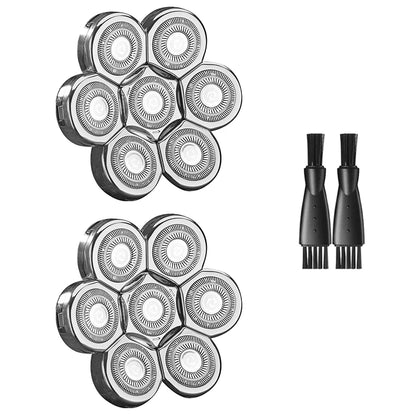 7D Electric Shavers Replacement Heads Bald Replacement Heads Razor Blades for Electric Razors Head Shaver Replacement
