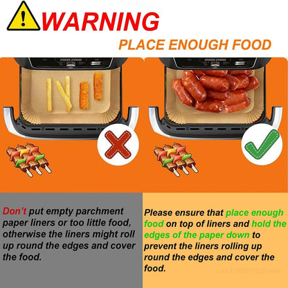 Air Fryer Liners for AF500UK AF500UKCP 10.4L Ninja Foodi Flex Drawer, 150pcs Disposable Parchment Paper Liners Dual Air fryers