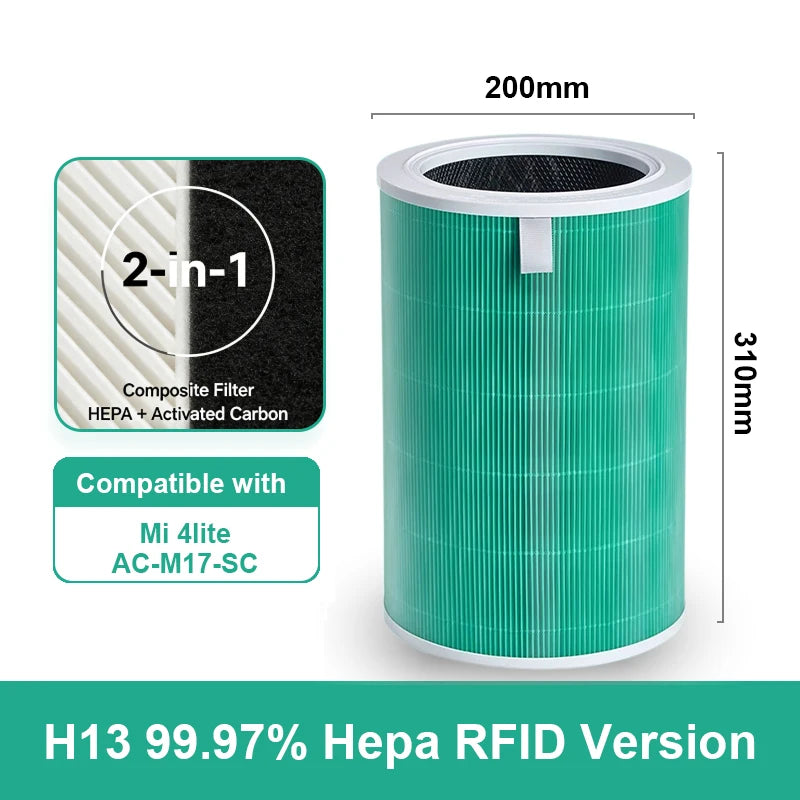 PM2.5 Filter 4 Lite Activated Carbon Filter 4 Lite for Air Purifier 4 Lite Replacement 4 Lite Filter M17-FLP-GL (BHR5272GL)