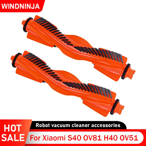 Main Brush Compatible with Xiaomi S40 OV81 H40 OV51 Robot Vacuum Replacement Anti-tangle Roller Brush Accessories Wear-resistant Brush Parts