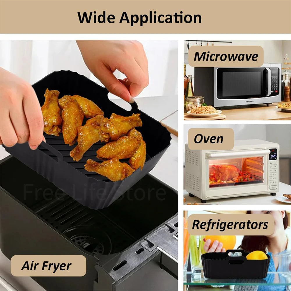 Air Fryer Mold for Philips 3000 Series Dual Basket Reusable Silicone Air Fryer Liner for Philips NA350 6/3L Airfryer Accessories