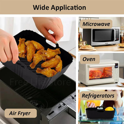Air Fryer Mold for Philips 3000 Series Dual Basket Reusable Silicone Air Fryer Liner for Philips NA350 6/3L Airfryer Accessories