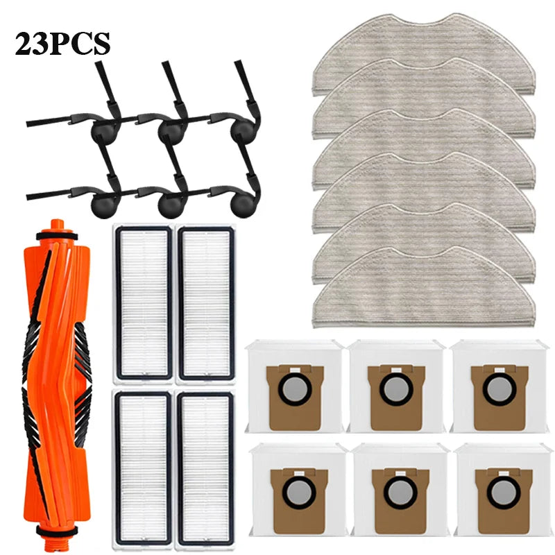 Compatible with Xiaomi Robot Vacuum H40 / OV51 Accessories Main Side Brush Mop Cloth HEPA Filter Dust Bag Replacement Spare Parts