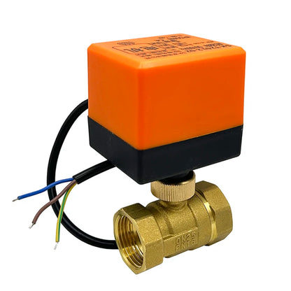1/2" 3/4" 1" Two Way Motorized Ball Valve 3-Wire 2 Control Brass Electric Ball Valve DN15 DN20 DN25 Ball Valve with Actuator