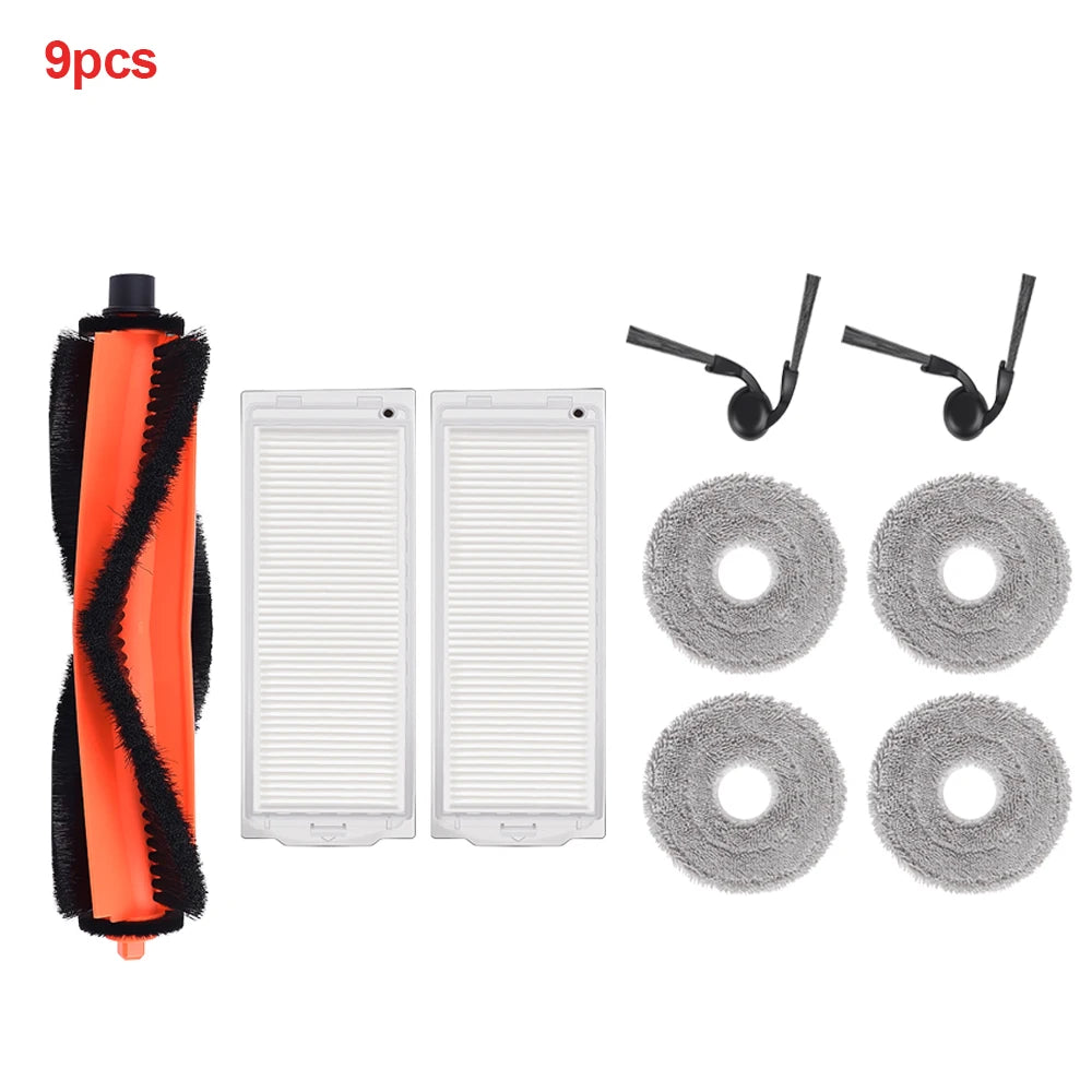 Replacement Kit Parts Compatible with Xiaomi S40 Pro/OV71GL Robot Vacuum Cleaner Side Brush Filter Main Roller Brush Mop Cloth Accessories