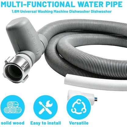 SPECIAL OFFER2X Aquastop Inlet Hose Dishwasher 1.85M, Water Hose For Dishwasher & Washing Machine With Water Stop, 3