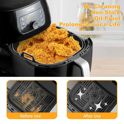 19cm Air Fryer Mold for Philips NA229 Reusable Silicone Baking Liners for Philips 4.2L Airfryer Series 2000 Kitchen Accessories