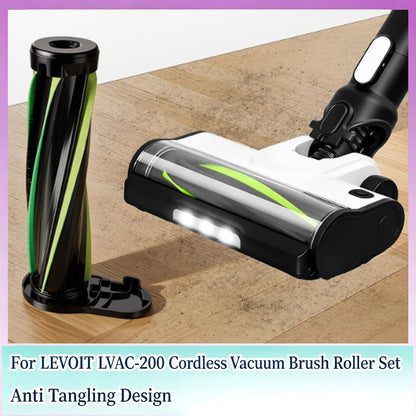 Brush Roller Set for LEVOIT LVAC-200 Cordless Vacuum Cleaner, Anti Tangling Roller Brush Replacement for Carpet and Hard Floors
