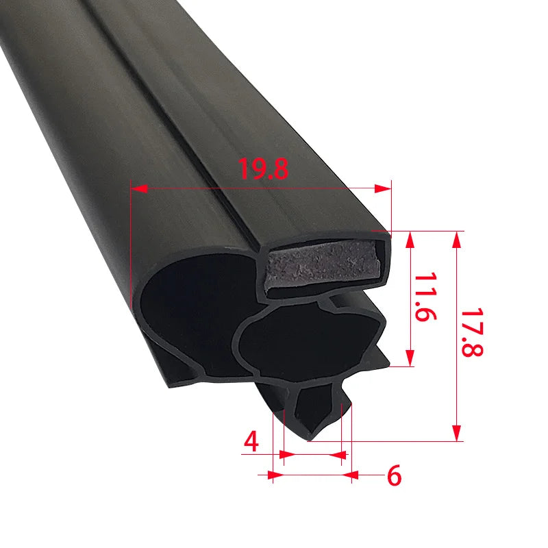 Refrigerator Door Seal — 2.5m Magnetic — Uncut Strip