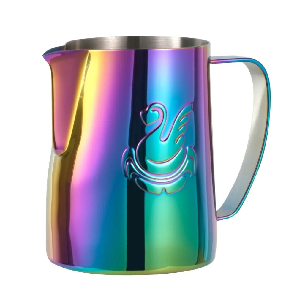 1Pc 600ml Milk Jug Steaming Frothing Pitcher Stainless Steel Non-Stick Pull Flower Cup for Coffee Cappuccino Latte