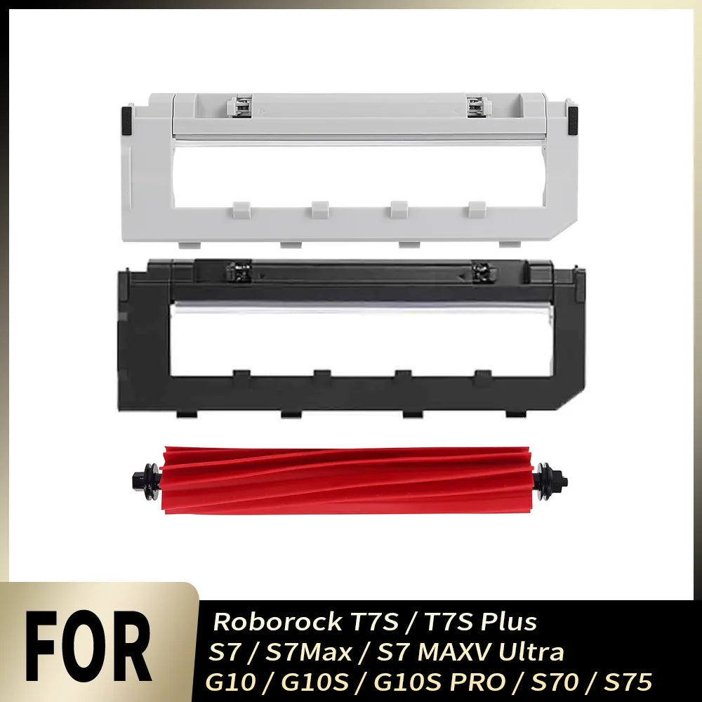 Main Roller Brush With Cover Soft Vacuum Part Compatible with Roborock T7S Plus S7 S7Max S7 MAXV Ultra G10S PRO S70 S75