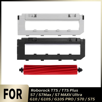 Main Roller Brush With Cover Soft Vacuum Part Compatible with Roborock T7S Plus S7 S7Max S7 MAXV Ultra G10S PRO S70 S75