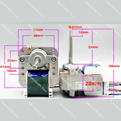 YJ61/20/16 air circulation fan cover pole asynchronous motor small fan accessories motor 220V pure copper motor