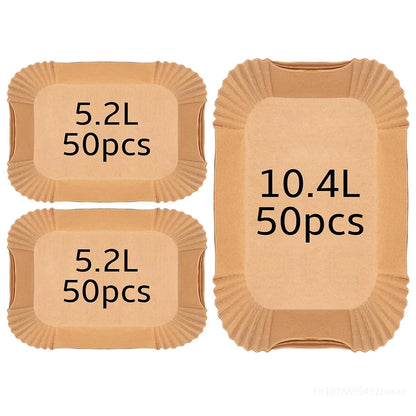 150pcs Air Fryer Liners for Ninja AF500 Disposable Air Fryer Paper Liners Compatible with Instant 8.5L and Duronic 10L Bakeware