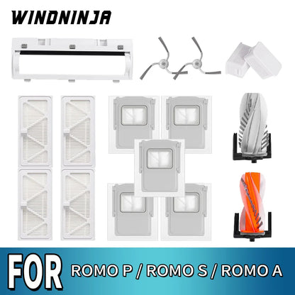 Vacuum Cleaner Part For DJI ROMO P ROMO S ROMO A Filter Mop Pad Dust Bag Roller Side Brush Cleaning Accessories Spare Part