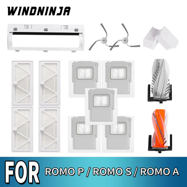 Vacuum Cleaner Part For DJI ROMO P ROMO S ROMO A Filter Mop Pad Dust Bag Roller Side Brush Cleaning Accessories Spare Part