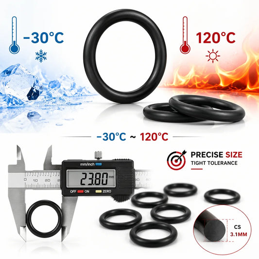 20Pcs NBR O-Ring CS 3.1mm OD 9~30mm //pressure resistant/ rubber ring for pipelines