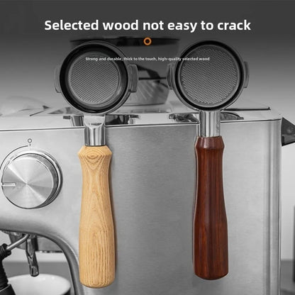 M10 Coffee Portafilter Handle Revolving for 51/53/58mm Coffee Machine Handle Solid Wood Barista Tools Filter Holder Handle