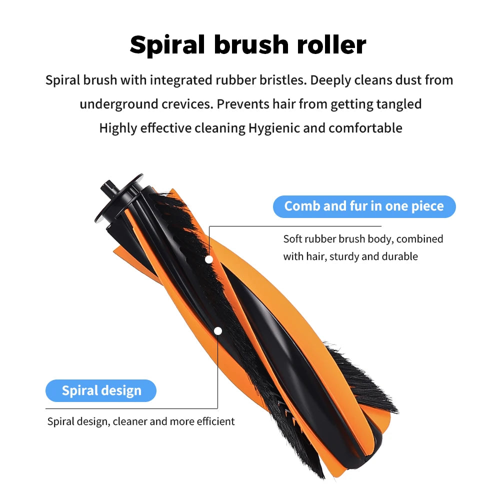 Main Brush For JONR P20 PRO T5 Pro Compatible with Midea V12 Pro Sweeping Robot Vacuum Cleaner Floor Scrubber Roller Brush Accessories Parts