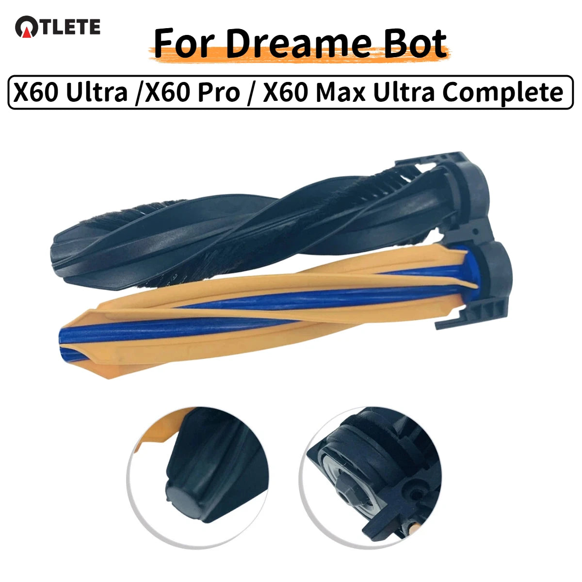 Main Brush For (Dreame X60 Pro / X60 Ultra / X60 Max Ultra ) Complete Robot Vacuum Cleaner Center Roller Brush Parts Set