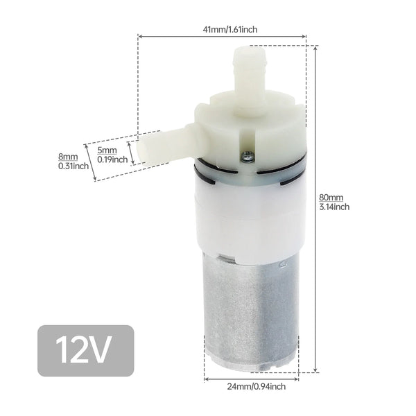 R370 Micro Water Pump DC 3.7V 12V 0.8LPM Self Priming Diaphragm Pump Motor for Water Dispenser / Coffee Machine / Ice Maker