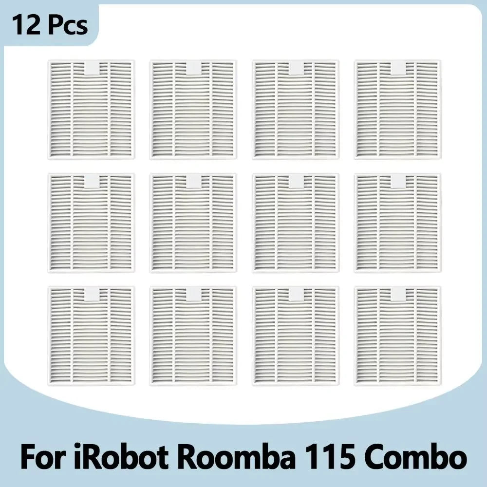 Compatible with IRobot Roomba 115 Combo/115 Combo+ Vacuum Cleaner Replacement Parts Main Roller Brush Side Brush Filter Mop Pad Dust Bag