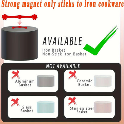 1/2Set Air Fryer Magnet Silicone Buckle for Holding Down Air Fryer Parchment Paper Lock Disposable Liners Prevent Paper to Burn