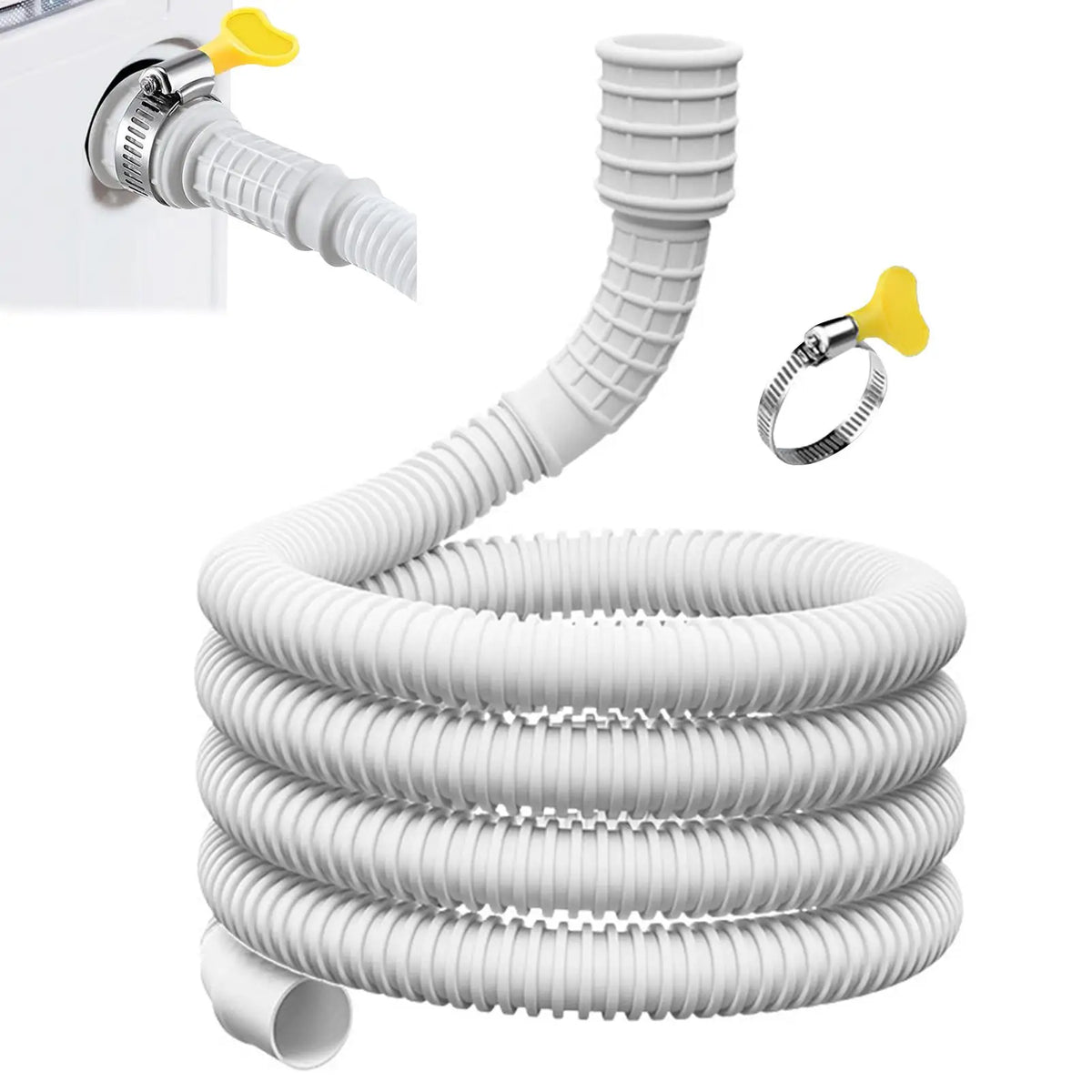 AC Drain Hose 16mm/25mm Inner Diameter Flexible Pipe Connector Clamp Dehumidifier Washing Machine Water Drainage