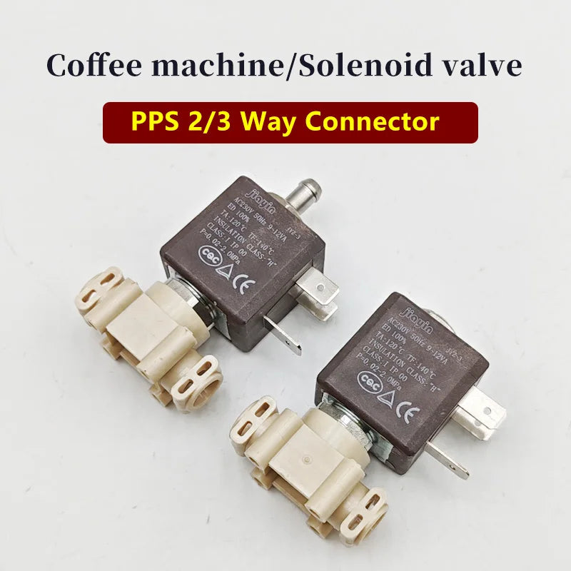 230V Two/Three-way Solenoid Control Valves & High-temperature Resistant Steam Valves for Espresso Machine Accessories