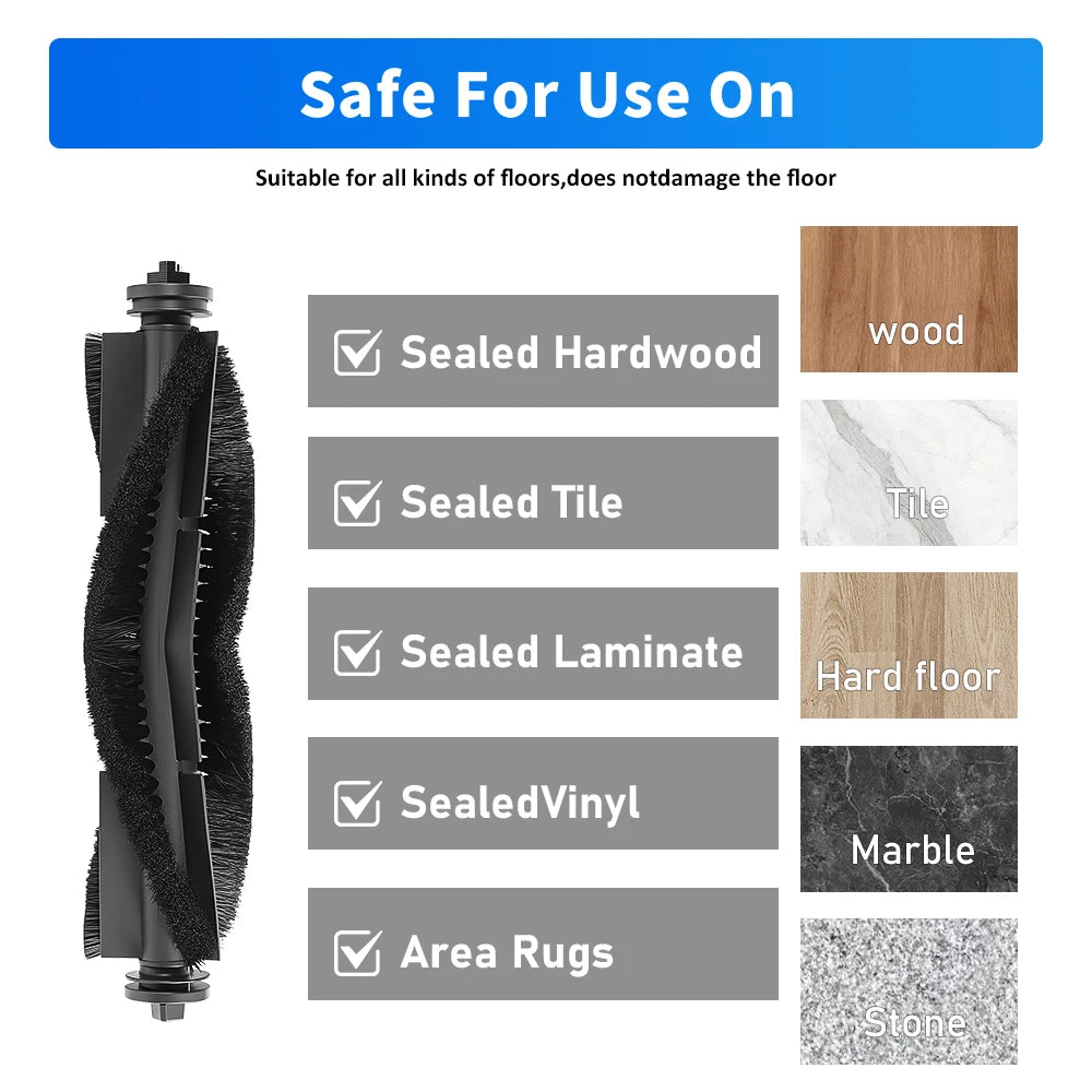 For Eufy X8 Pro/X8 Pro SES Roller Brush Replacement Accessories Robot Vacuum Rubber Main Brush Deep Clean Brushroll Part