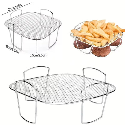Multifunctional Roasting Rack Compatible Airfryer Dehydrator BBQ Rack Steamer Roasting Cooking Tools for Air Fryer Accessories