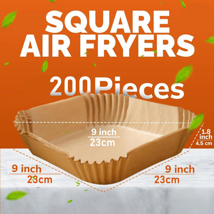 Air Fryer Paper Liners for Ninja Foodi Grill AG301 Grill, AF141 Pro 4-in-1 Disposable Square Parchment Paper