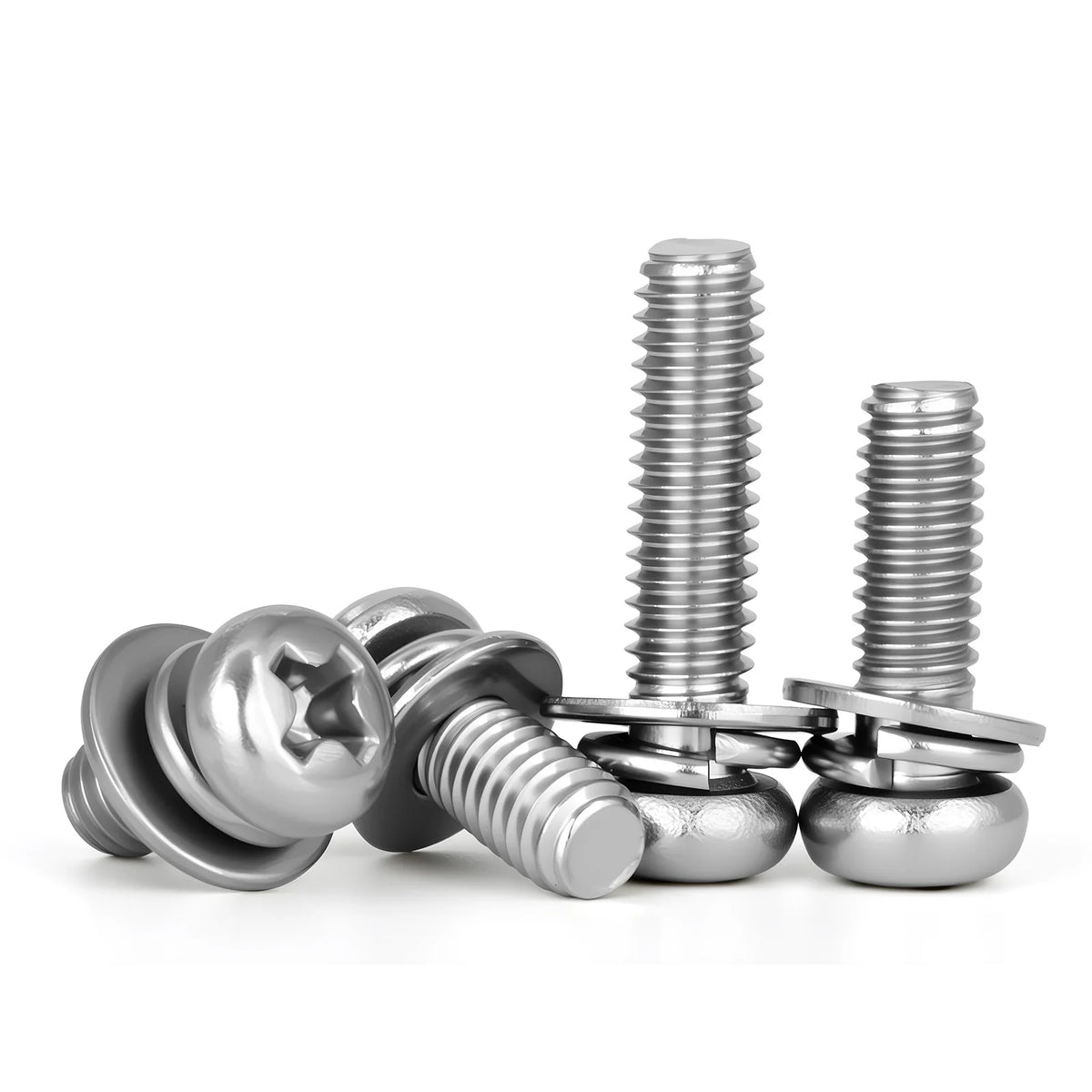 M2 M2.5 M3 M4 M5 M6M8 316 Stainless Steel Cross Round Head Three Combination Screws Optional Corrosion-Resistant Hardware Screws